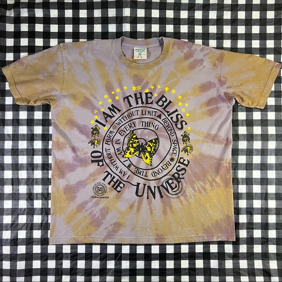 Online Ceramics Other - Online Ceramics Ram Dass I Am The Bliss Of The Universe Butterfly Tie Dye Tee